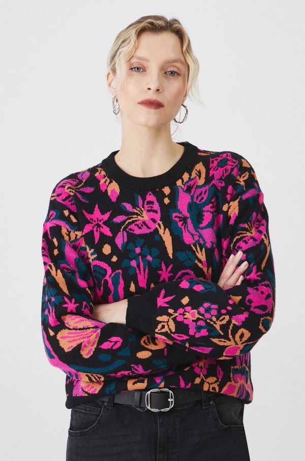 Medicine Pulover Medicine ženski, črna barva