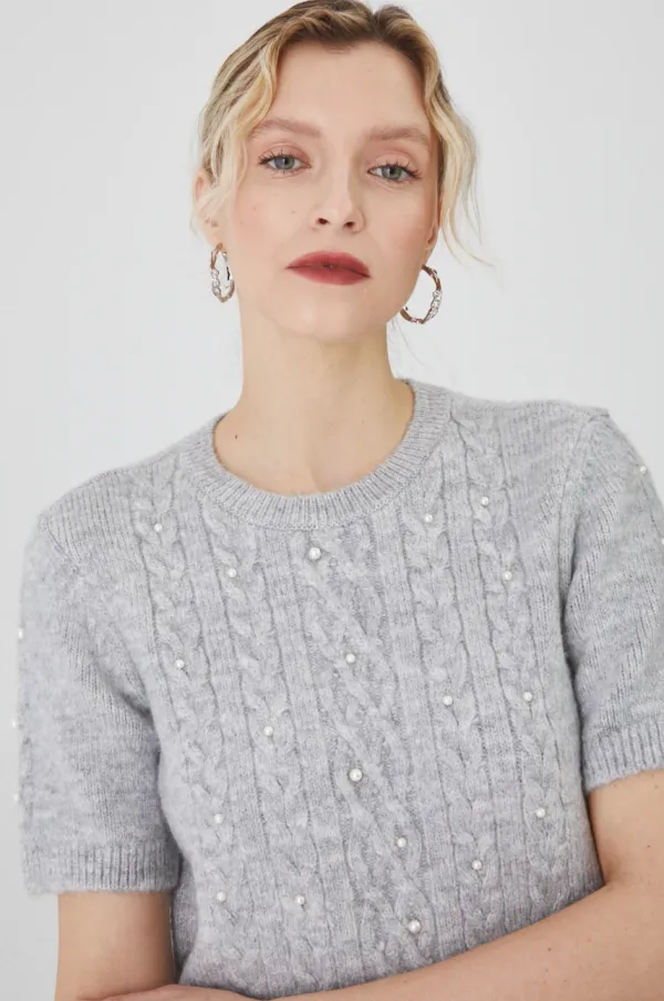 Medicine Pulover Medicine ženski, siva barva