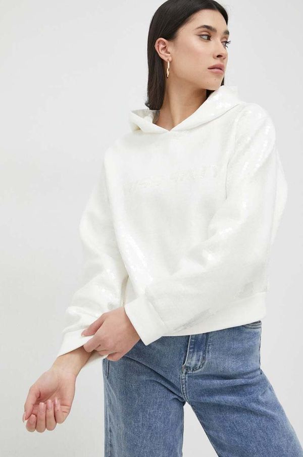 Miss Sixty Pulover Miss Sixty ženska, bež barva, s kapuco