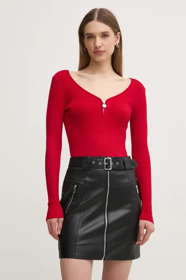 Morgan Pulover Morgan MBANZA ženski, rdeča barva, MBANZA