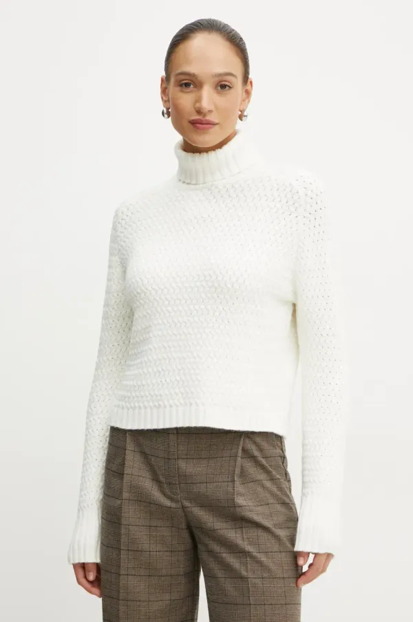 Morgan Pulover Morgan MCOURTA ženski, bež barva, MCOURTA