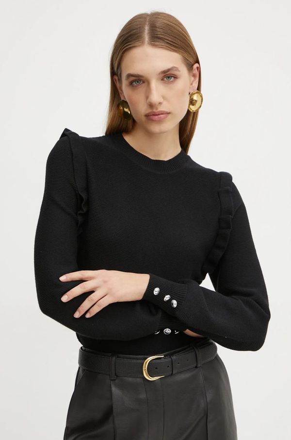 Morgan Pulover Morgan MGENEVA ženski, črna barva, MGENEVA