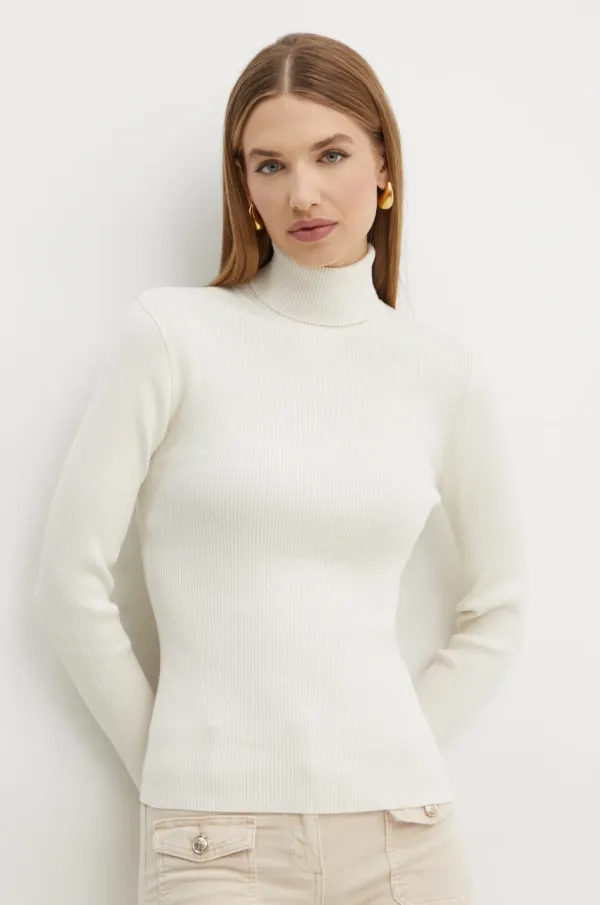 Morgan Pulover Morgan MSALSA ženski, bež barva, MSALSA