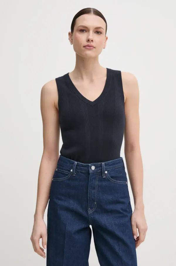 Mos Mosh Pulover Mos Mosh ženski, mornarsko modra barva, 168700