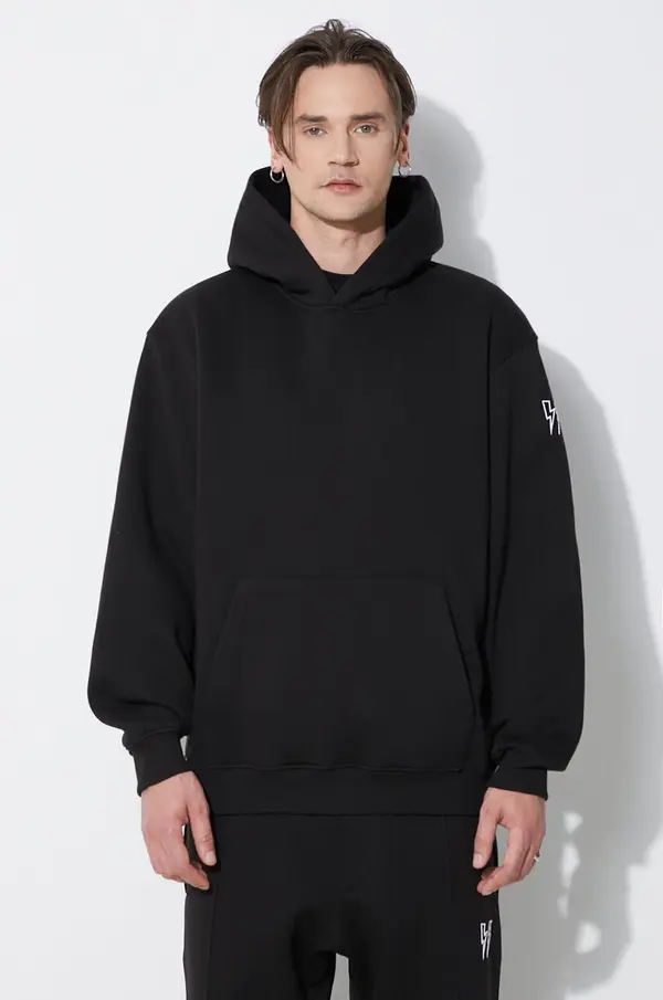 Neil Barrett Pulover Neil Barrett Easy Drop Shoulder Double Bolts Hoodie