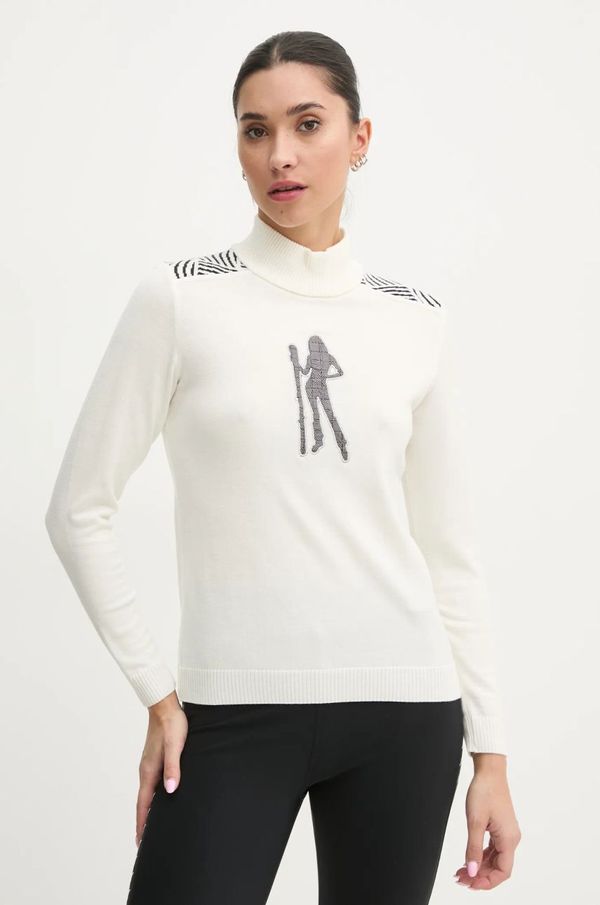 Newland Pulover Newland Fleur ženski, bež barva, N46548.91