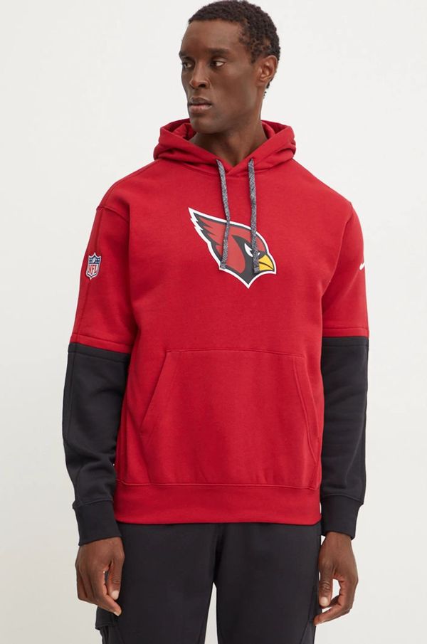 Nike Pulover Nike Arizona Cardinals moški, bordo barva, s kapuco, 02F2-060Y-9C-87G