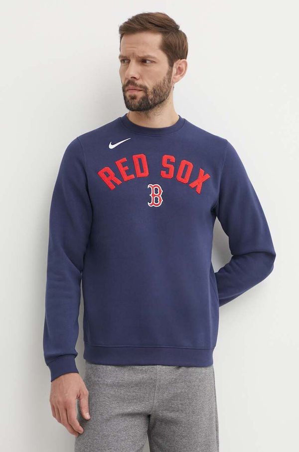 Nike Pulover Nike Boston Red Sox moški, mornarsko modra barva