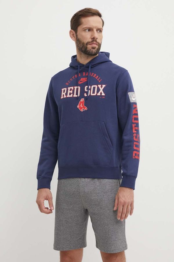 Nike Pulover Nike Boston Red Sox moški, s kapuco