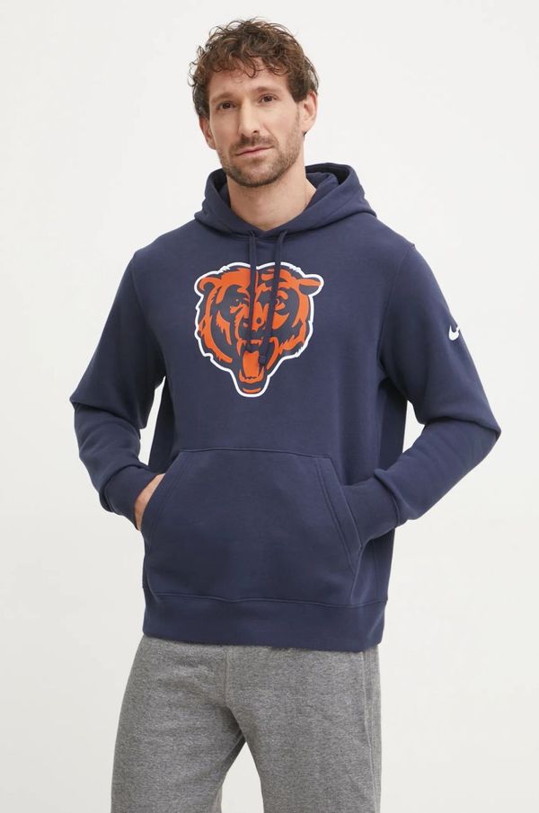 Nike Pulover Nike Chicago Bears moški, mornarsko modra barva, s kapuco, NKDK-41L-7Q-N09