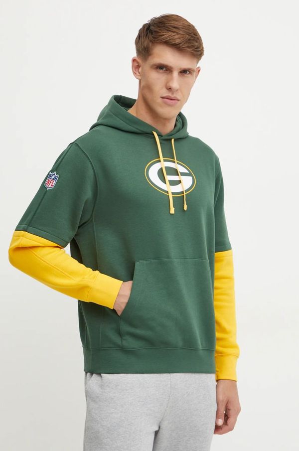 Nike Pulover Nike Green Bay Packers moški, zelena barva, s kapuco, 02F2-063K-7T-87G