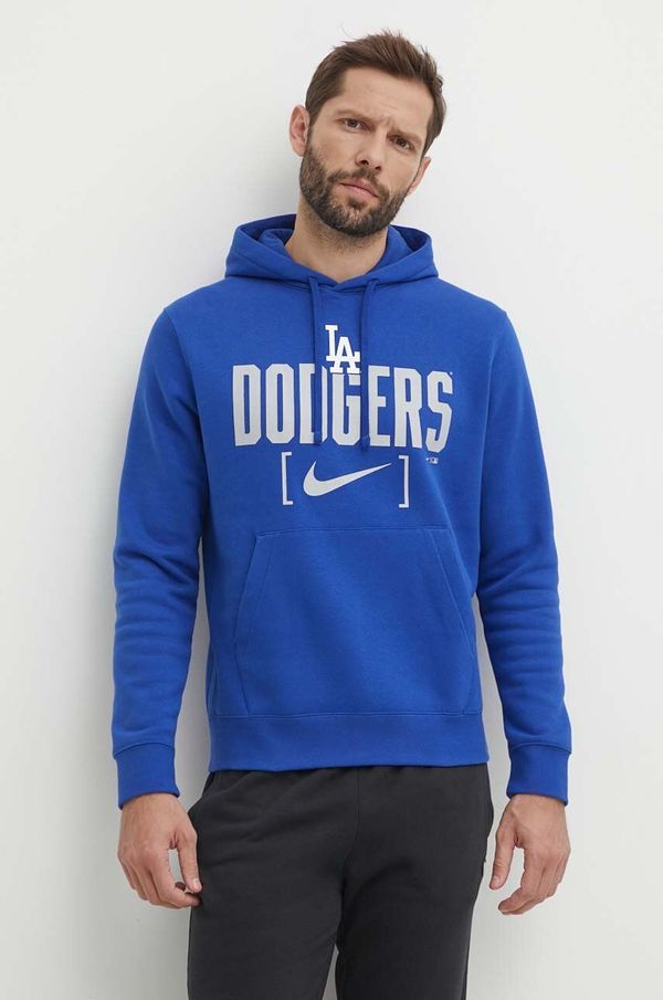 Nike Pulover Nike Los Angeles Dodgers moški, s kapuco