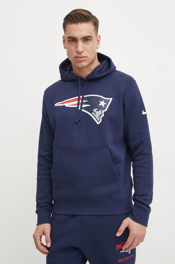 Nike Pulover Nike New England Patriots moški, mornarsko modra barva, s kapuco, NKDK-41S-8K-N09