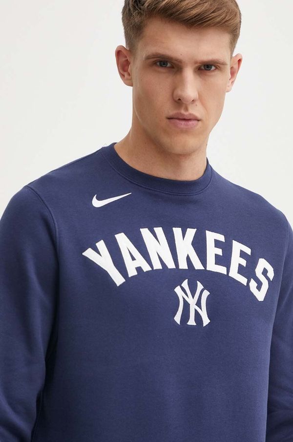 Nike Pulover Nike New York Yankees moški, mornarsko modra barva