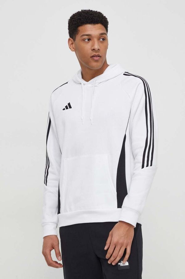 adidas Performance Pulover od trenirke adidas Performance Tiro 24 bela barva, s kapuco