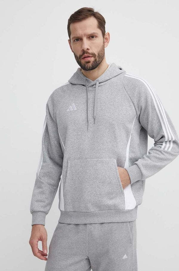 adidas Performance Pulover od trenirke adidas Performance Tiro 24 siva barva, s kapuco, IR7545