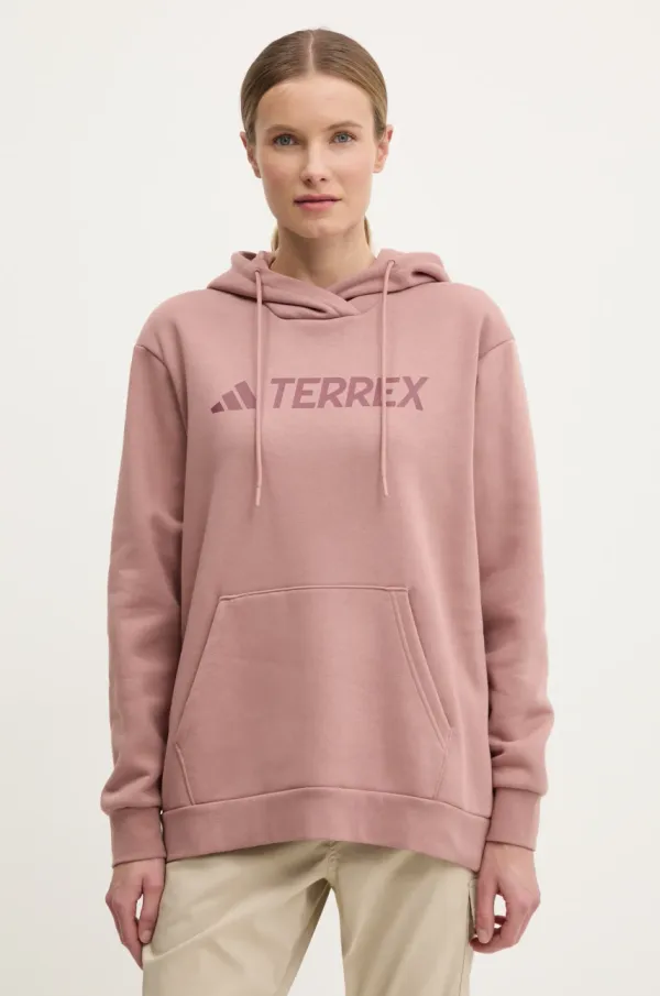 adidas TERREX Pulover od trenirke adidas TERREX Multi roza barva, s kapuco, JF9090