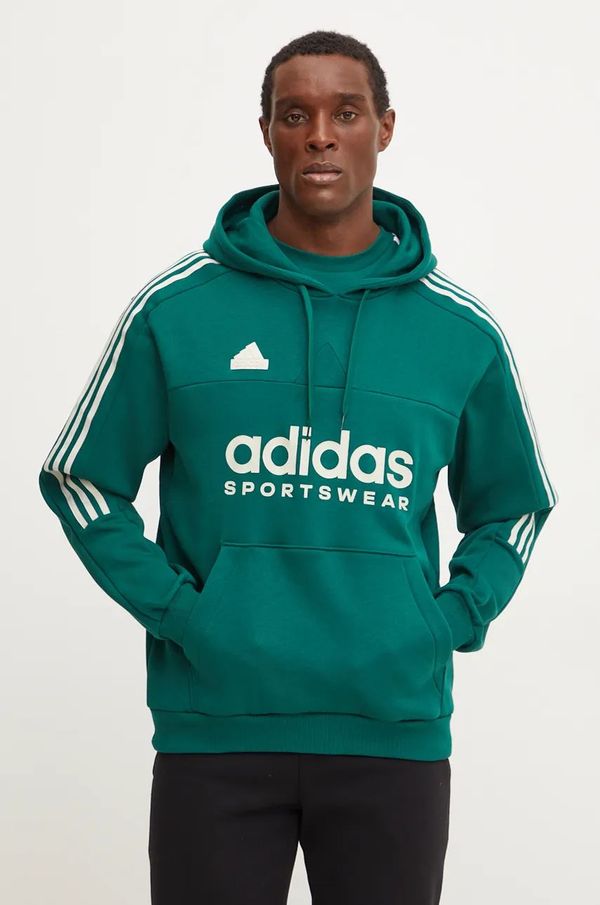 adidas Pulover od trenirke adidas Tiro zelena barva, s kapuco, IW5938