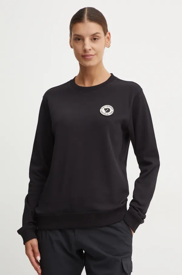 Fjallraven Pulover od trenirke Fjallraven 1960 Logo Badge črna barva, F87230.550