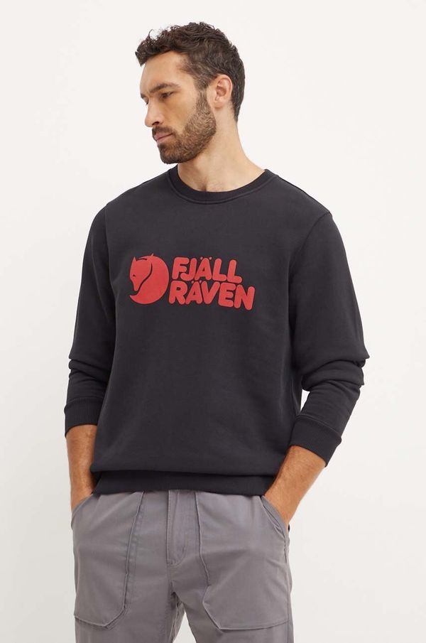 Fjallraven Pulover od trenirke Fjallraven Fjällräven Logo črna barva, F84142.550