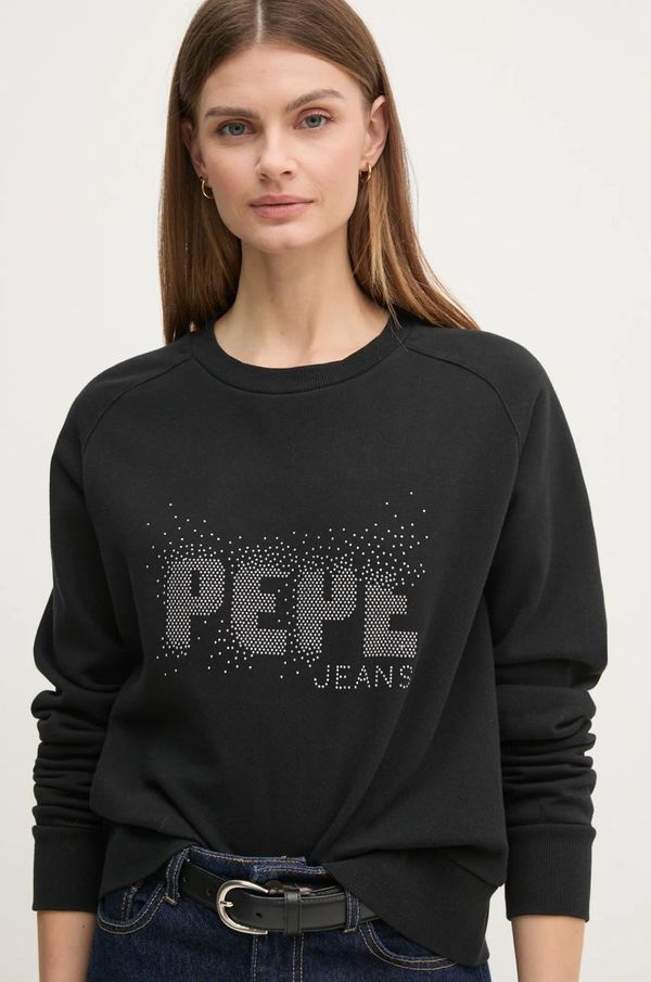 Pepe Jeans Pulover Pepe Jeans LUNA ženski, črna barva, PL581466