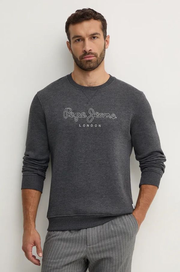 Pepe Jeans Pulover Pepe Jeans NEW NOUVEL CREW moški, siva barva, PM582719