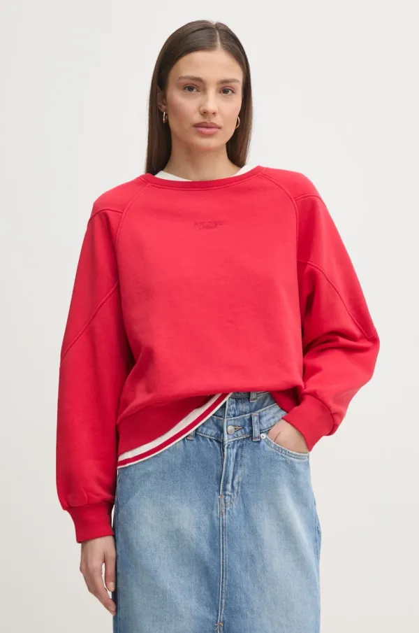 Pepe Jeans Pulover Pepe Jeans REESE ženski, rdeča barva, PL581480