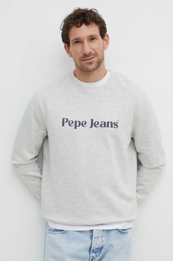 Pepe Jeans Pulover Pepe Jeans REGIS moški, siva barva, PM582667