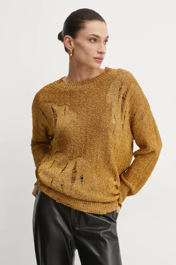 Pinko Pulover Pinko ženski, zlata barva, 104748 A2FO