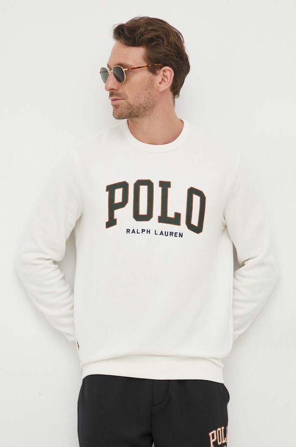 Polo Ralph Lauren Pulover Polo Ralph Lauren moška, bež barva