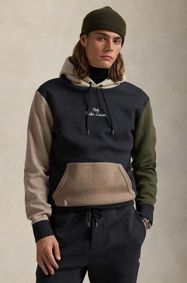 Polo Ralph Lauren Pulover Polo Ralph Lauren moški, črna barva, s kapuco, 710957592