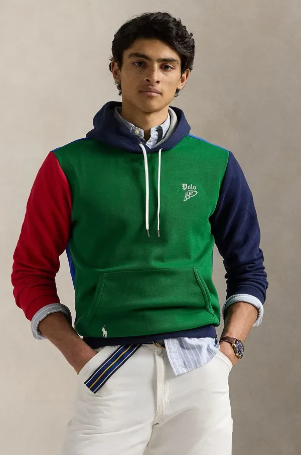 Polo Ralph Lauren Pulover Polo Ralph Lauren moški, zelena barva, s kapuco, 710964429