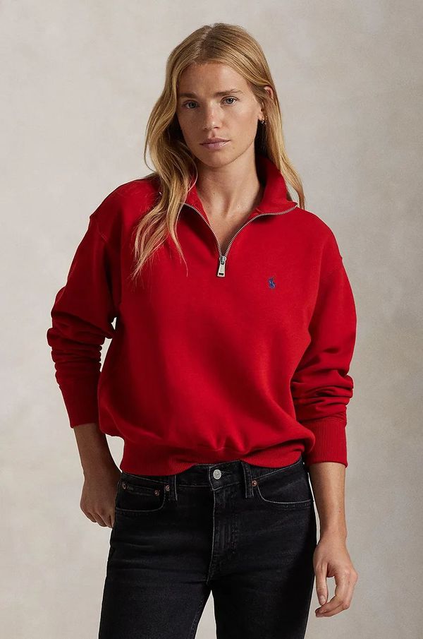 Polo Ralph Lauren Pulover Polo Ralph Lauren ženski, rdeča barva, 211851659