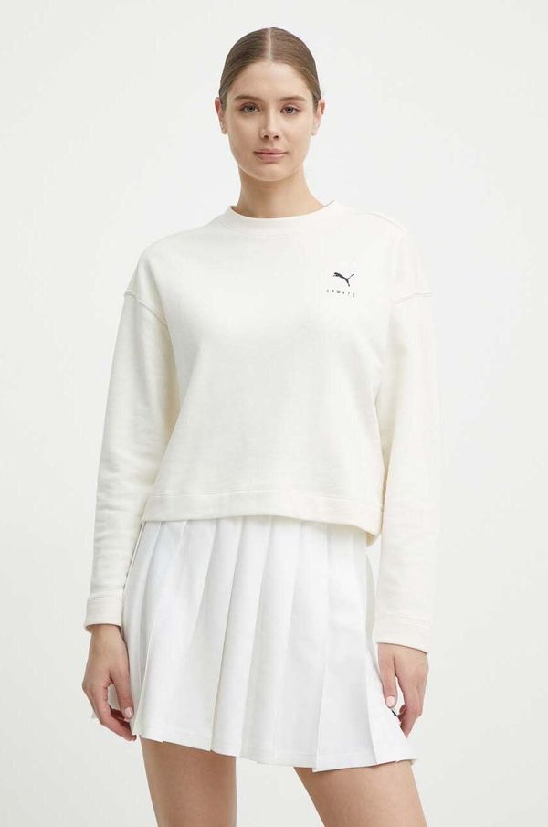 Puma Pulover Puma BETTER SPORTSWEAR ženski, bež barva, 679008