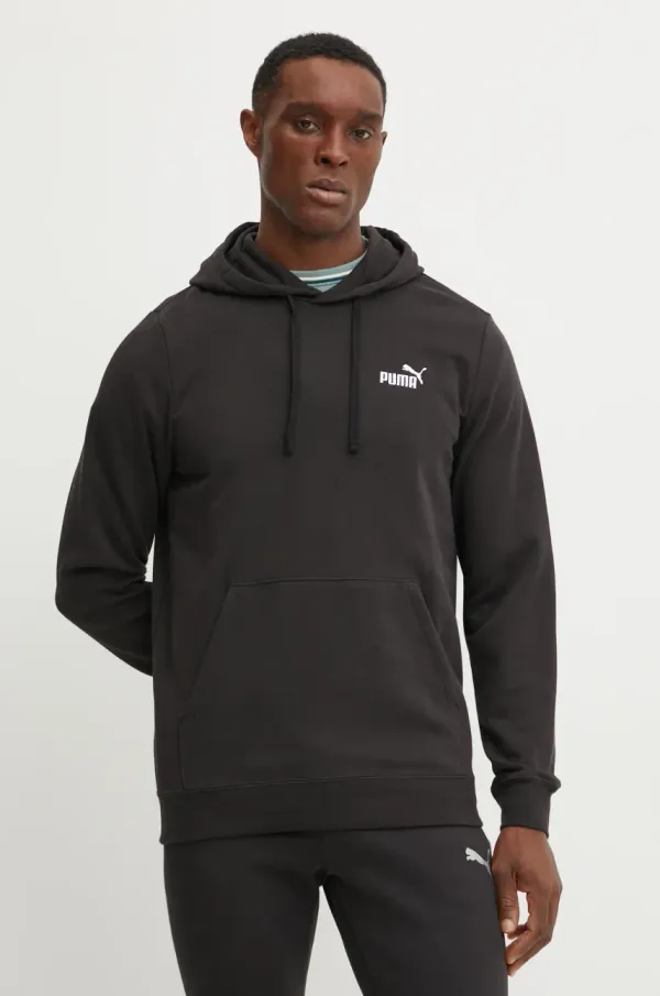 Puma Pulover Puma moški, črna barva, s kapuco, 682576