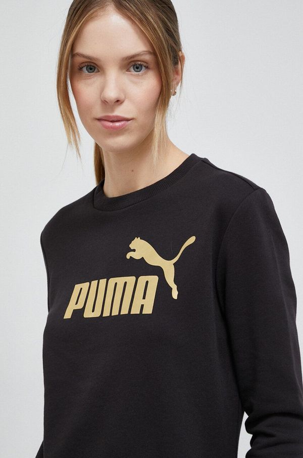Puma Pulover Puma ženska, črna barva