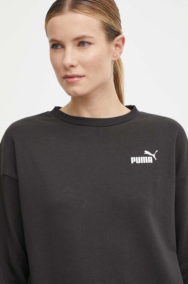 Puma Pulover Puma ženski, črna barva, 678742