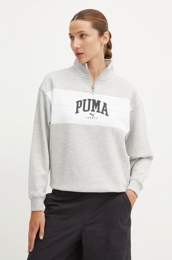 Puma Pulover Puma ženski, siva barva, 681543