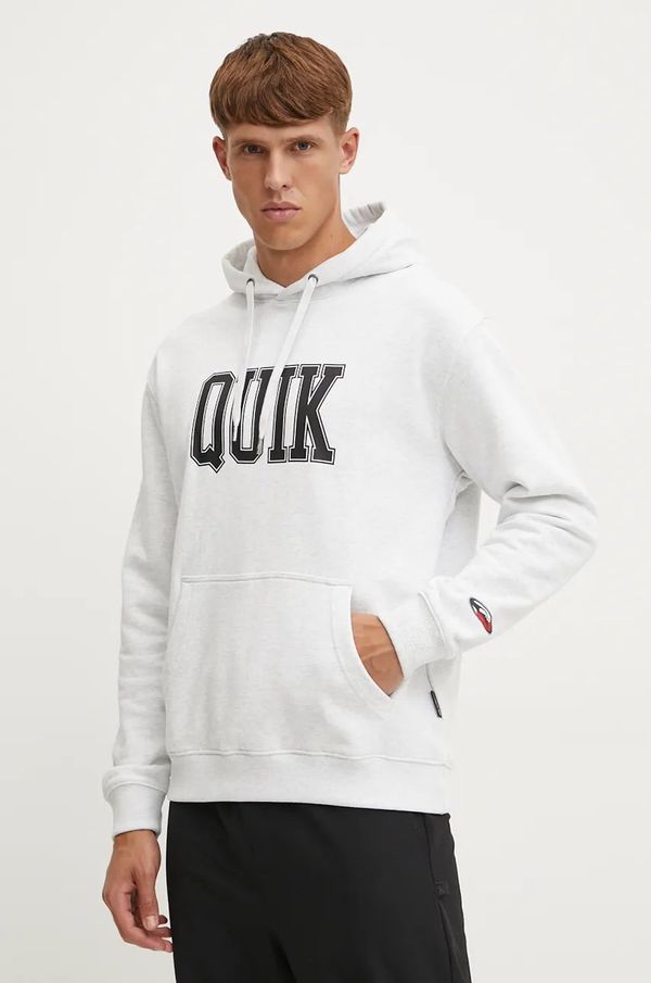 Quiksilver Pulover Quiksilver Griffin Hoodie moški, siva barva, s kapuco, AQYFT03407