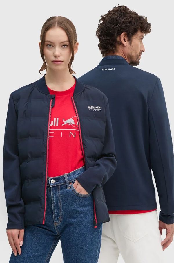 Red Bull Racing x Pepe Jeans Pulover Red Bull Racing x Pepe Jeans Red Bull Racing x Pepe Jeans mornarsko modra barva, RU490001