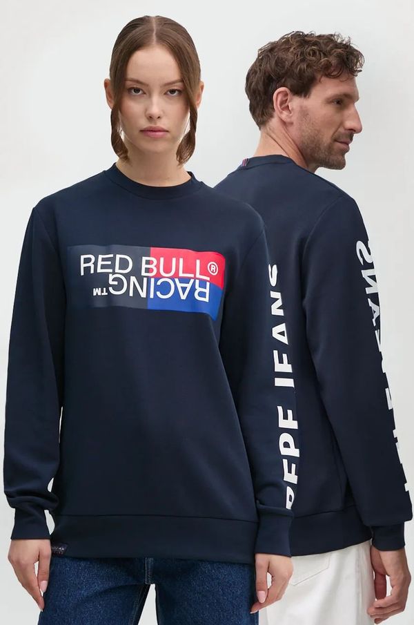 Red Bull Racing x Pepe Jeans Pulover Red Bull Racing x Pepe Jeans Red Bull Racing x Pepe Jeans mornarsko modra barva, RU580007