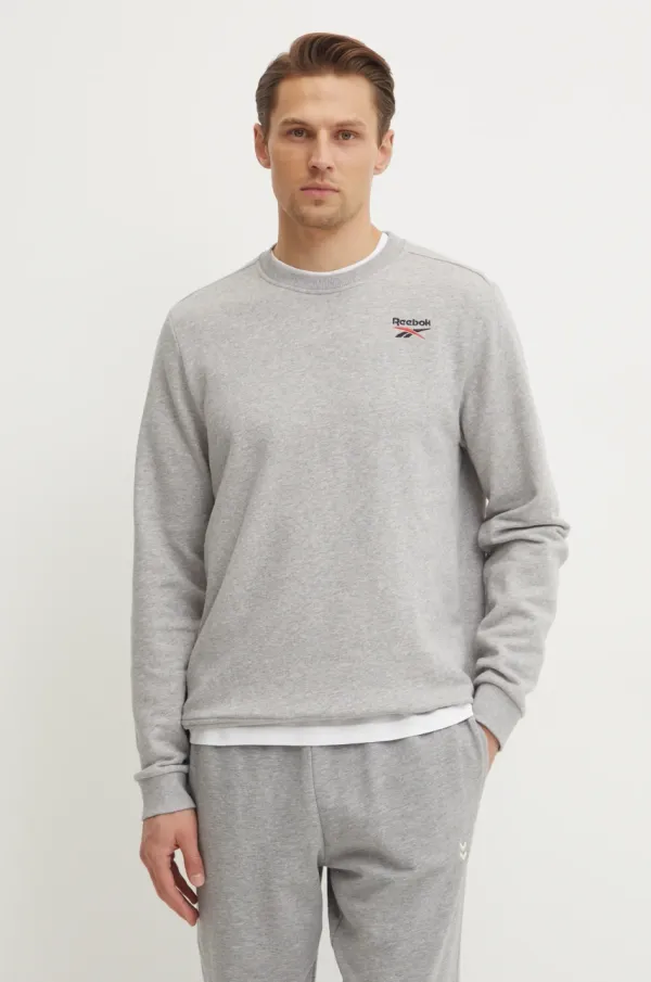 Reebok Classic Pulover Reebok Classic moški, siva barva, 100221789