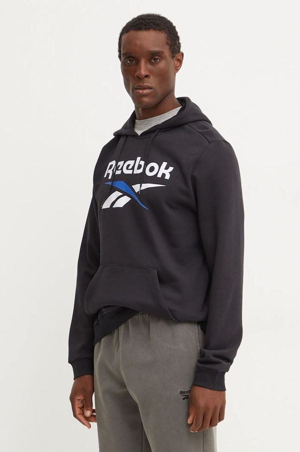 Reebok Pulover Reebok moški, črna barva, s kapuco, 100206027