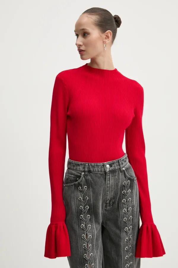 Rotate Pulover Rotate ženski, rdeča barva, 1141023017