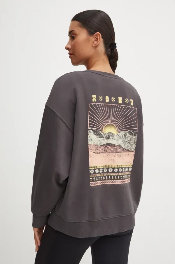 Roxy Pulover Roxy Line Up B ženski, siva barva, ERJFT04875