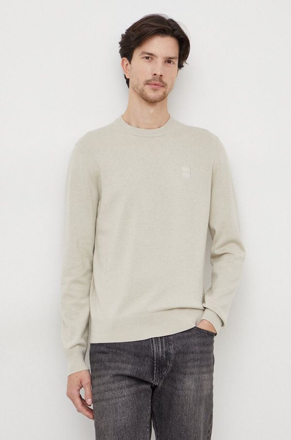 Boss Orange Pulover s primesjo kašmirja BOSS BOSS CASUAL zelena barva, 50471343