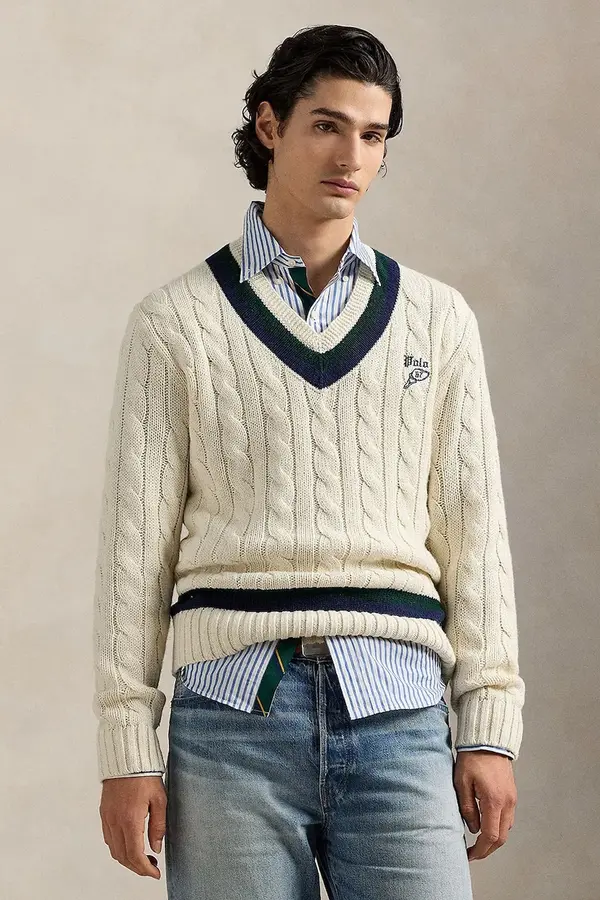 Polo Ralph Lauren Pulover s primesjo kašmirja Polo Ralph Lauren