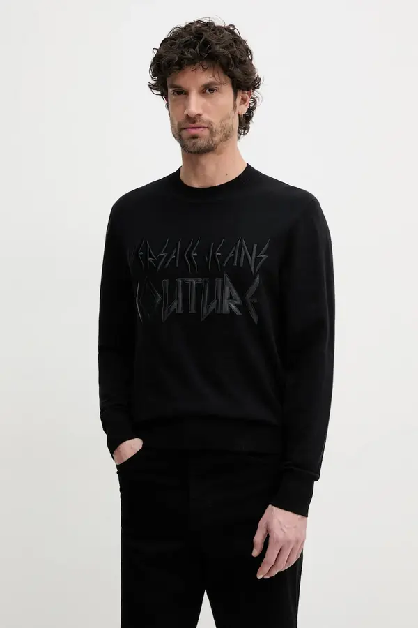 Versace Jeans Couture Pulover s primesjo kašmirja Versace Jeans Couture