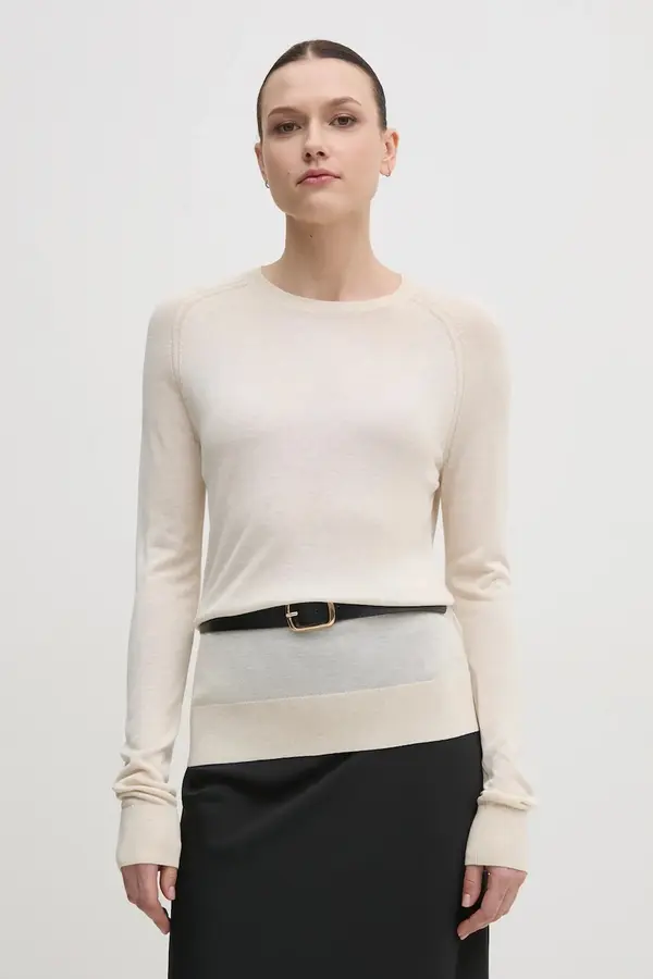 Calvin Klein Pulover s primesjo svile Calvin Klein