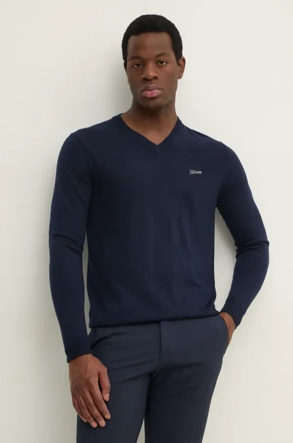 Guess Pulover s primesjo svile Guess DAREN mornarsko modra barva, M4YR02.Z3052